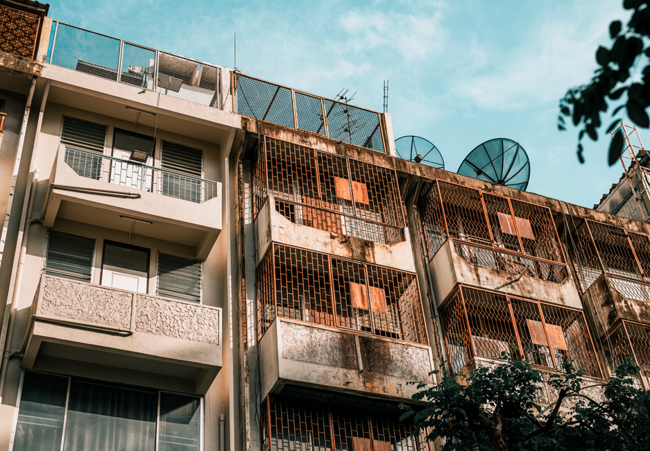 Residential apartment buildings in Bangkok, Thailand